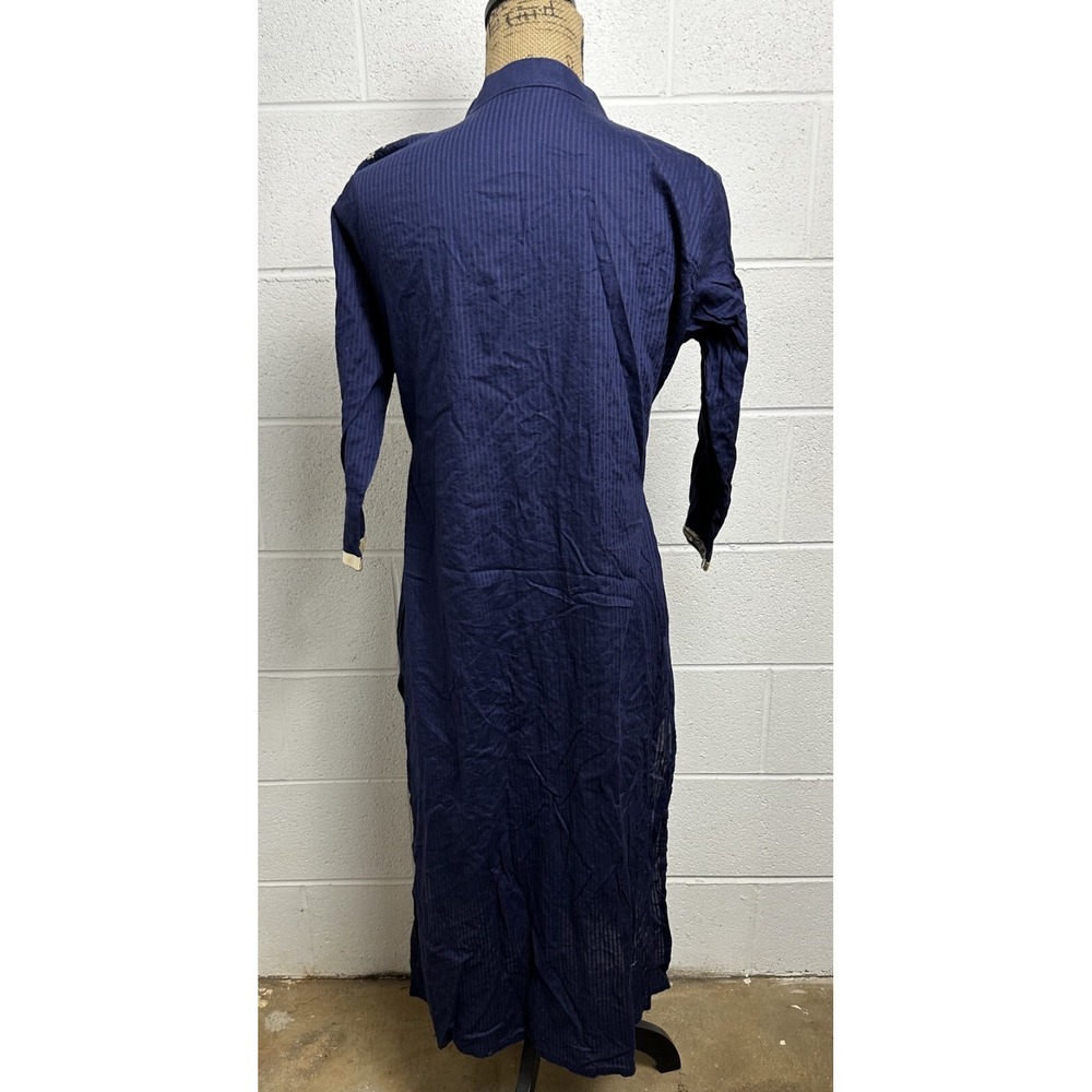 Embroidered Kurta Dress Womens Medium Blue Floral‎ Shalwar Kameez Tassel Ethnic - Picture 3 of 16